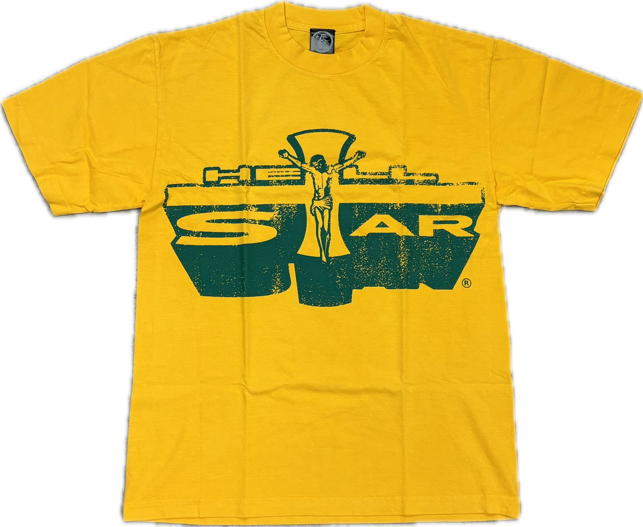 HELLSTAR JESUS TEE YELLOW GREEN