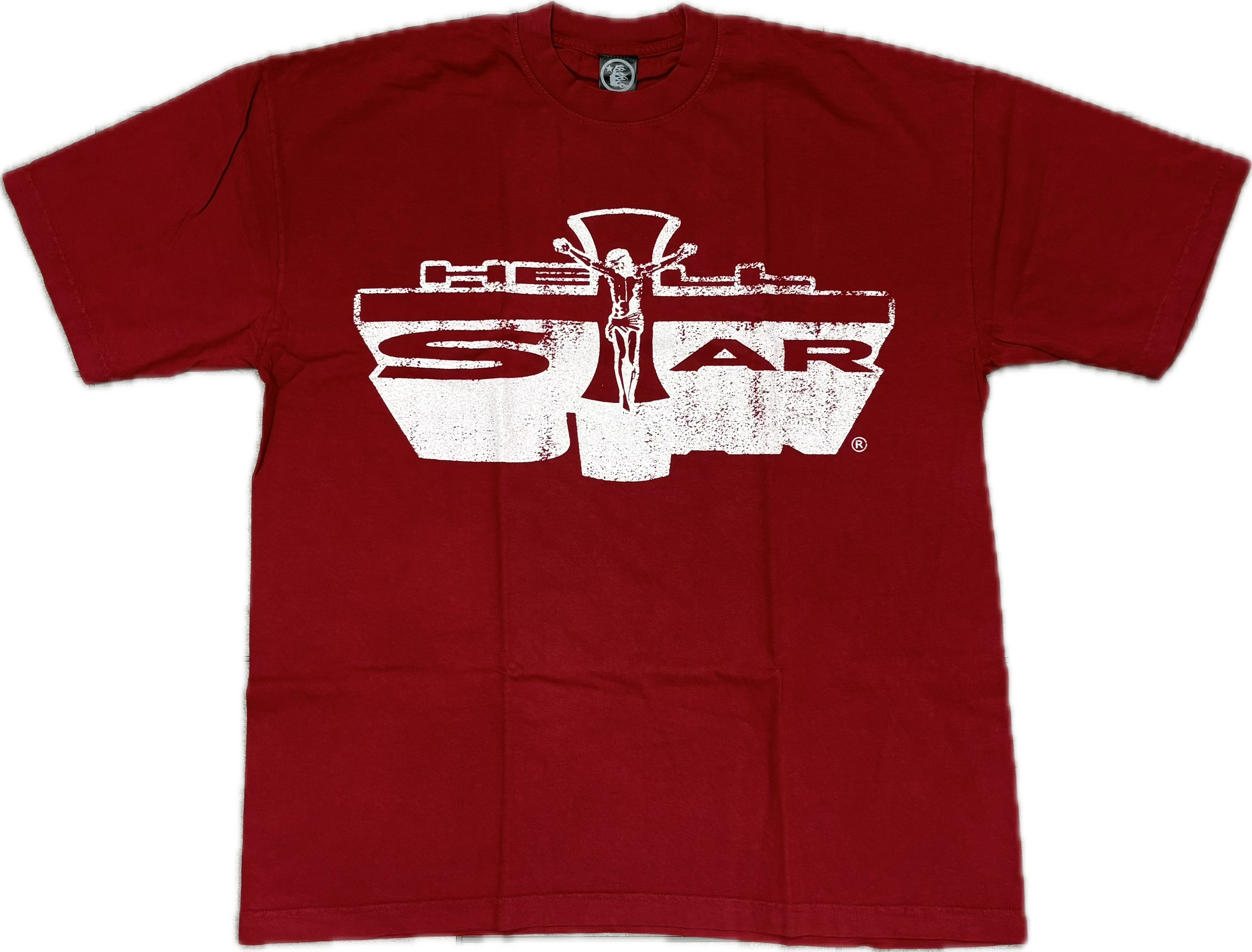 HELLSTAR JESUS TEE BRGUNDY