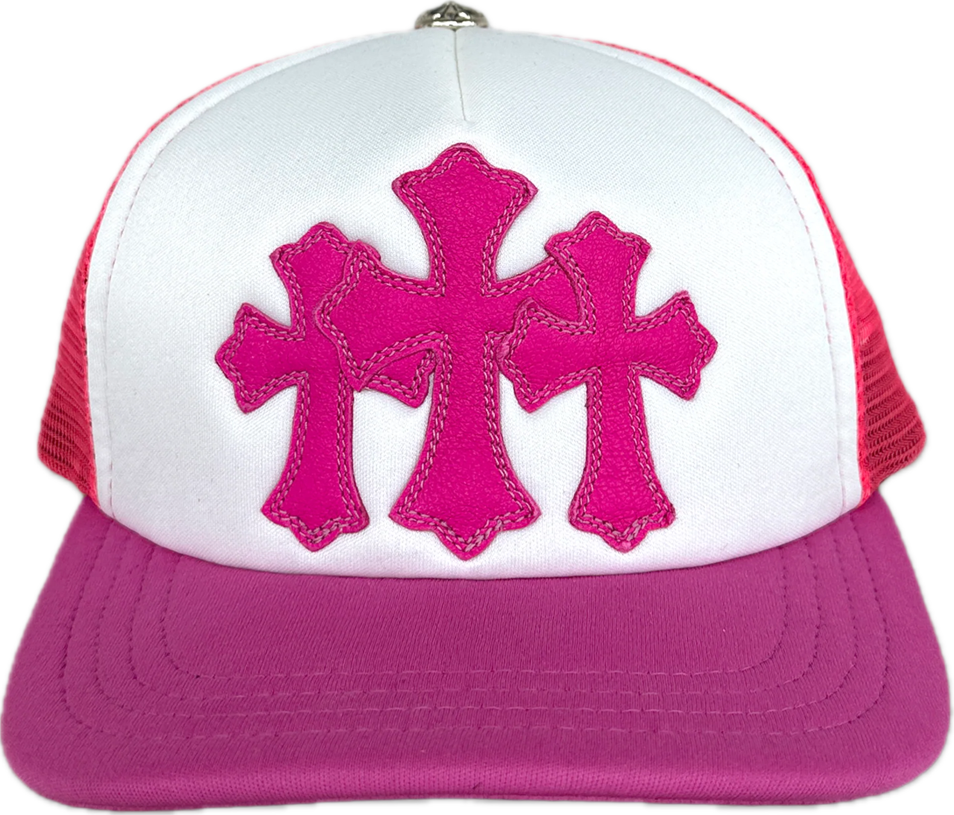 Chrome Hearts Triple Cross Patch Hat Pink