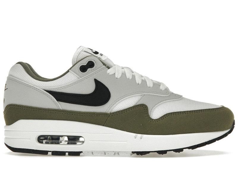 Nike Air Max 1 White Black Medium Olive