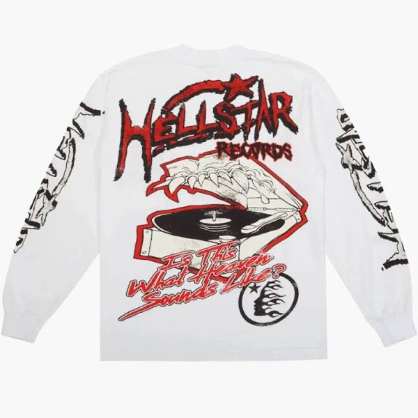 Hellstar Records Long Sleeve Tee White