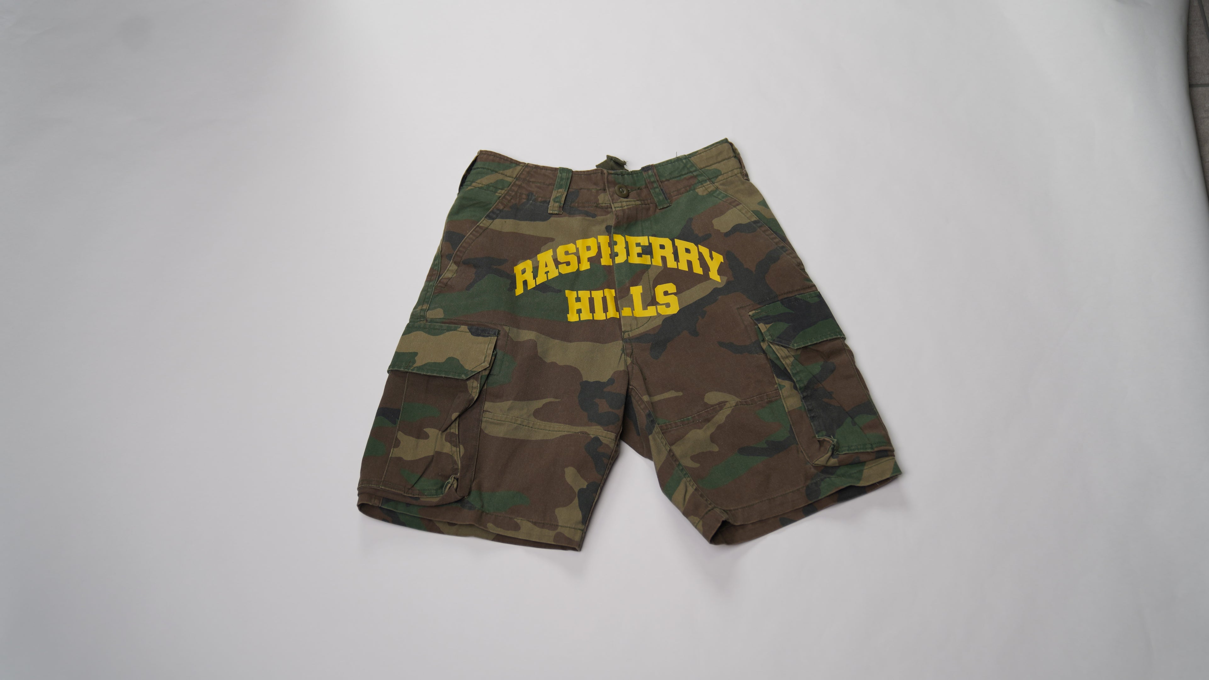 GV GALLERY CAMO CARGO SHORTS GREEN
