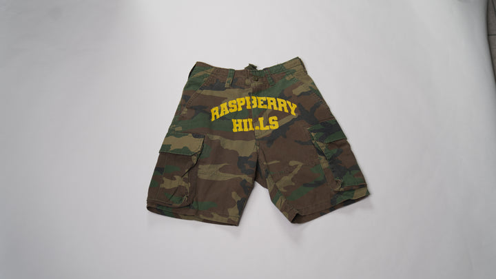 GV GALLERY CAMO CARGO SHORTS GREEN