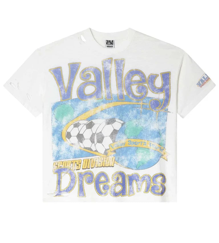 Vale Futball tee white