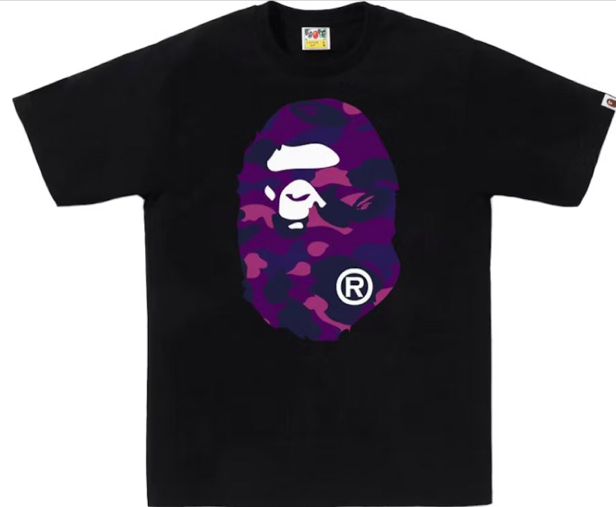 BAPE BIG APE TEE BLACK/PURPLE