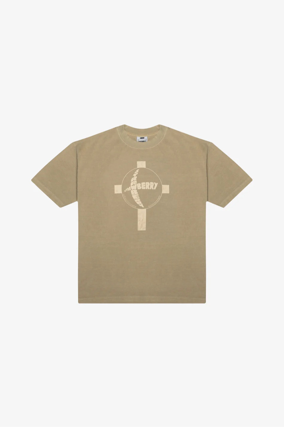 Strawberry Brand Cross T-shirt Taupe
