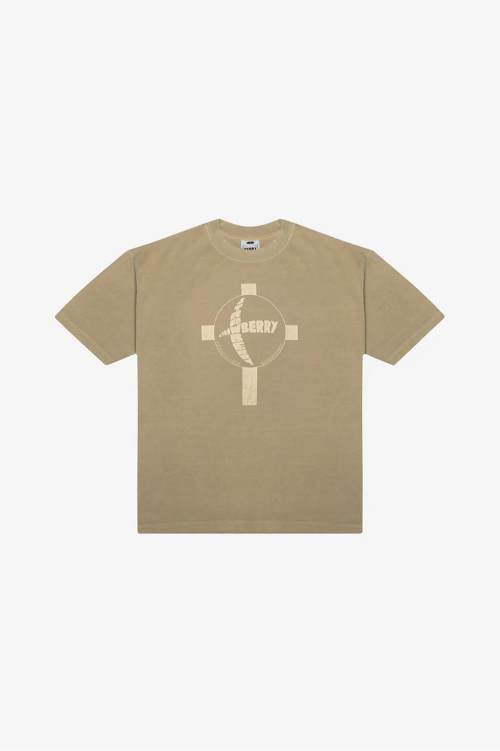 Strawberry Brand Cross T-shirt Taupe