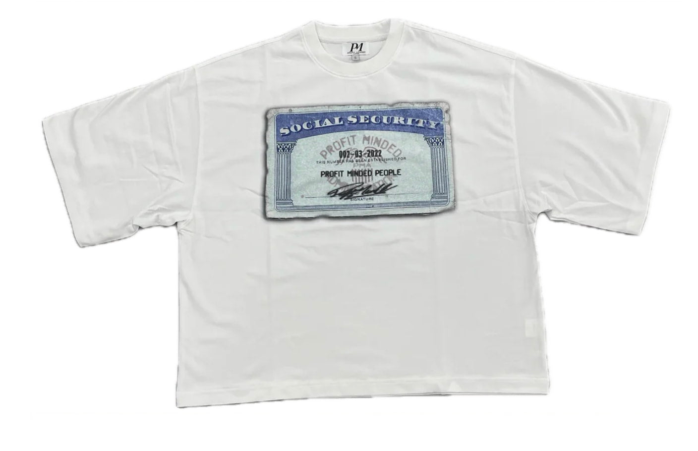 Profit Minded SSN Tee White Blue