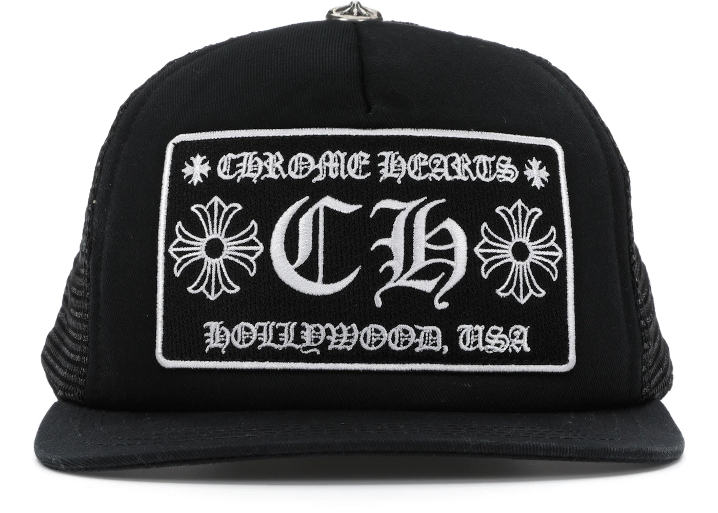 Chrome Hearts CH Hollywood Trucker Hat Black/Black