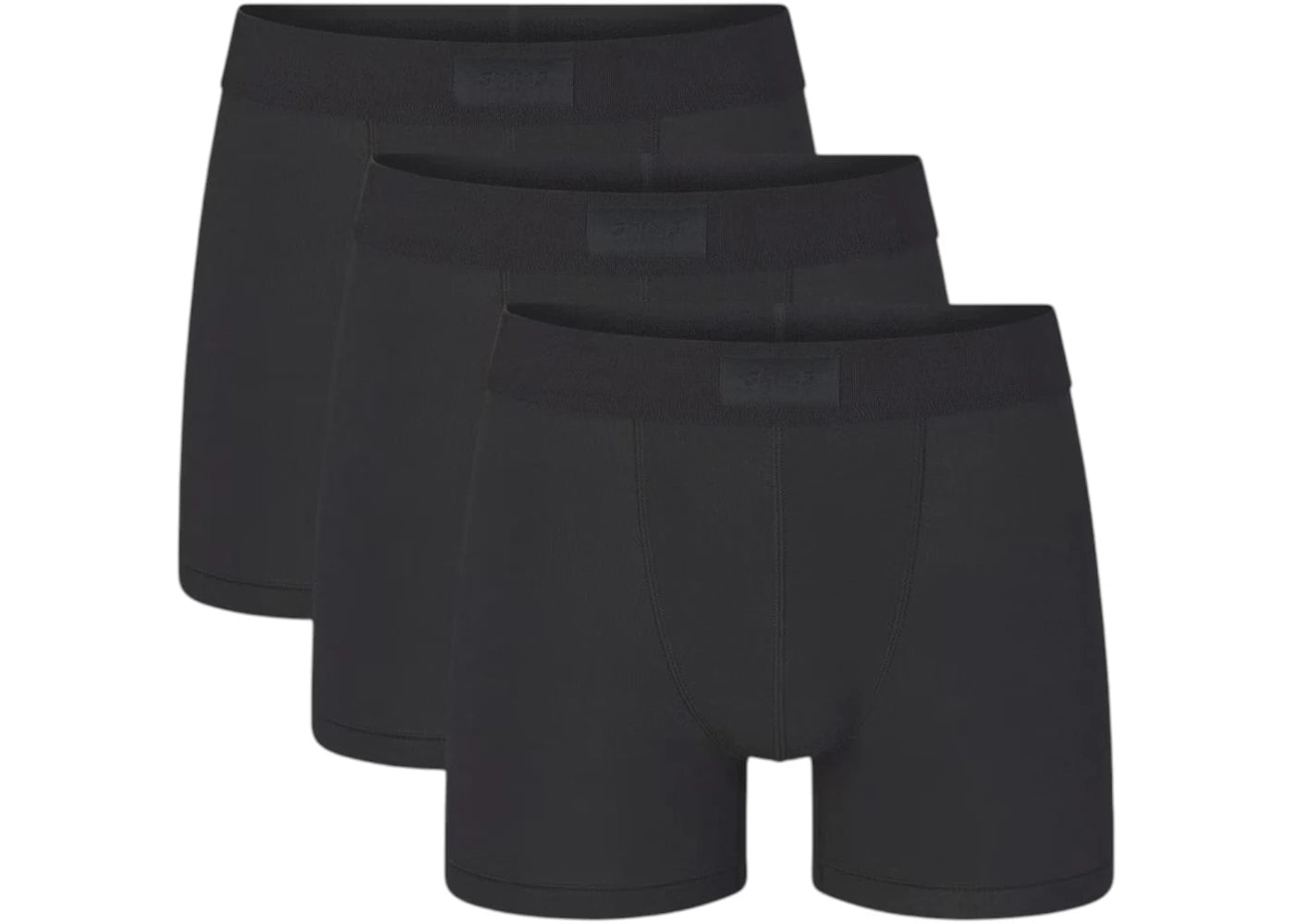 SKIMS Men's 3" Cotton Boxer Brief (3 Pack) Onyx
