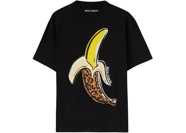 Palm Angels Leopard Banana Classic T-Shirt Black/Yellow