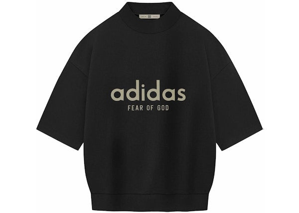 Fear of God Athletics Heavy Jersey 3/4 Mock Tee Black