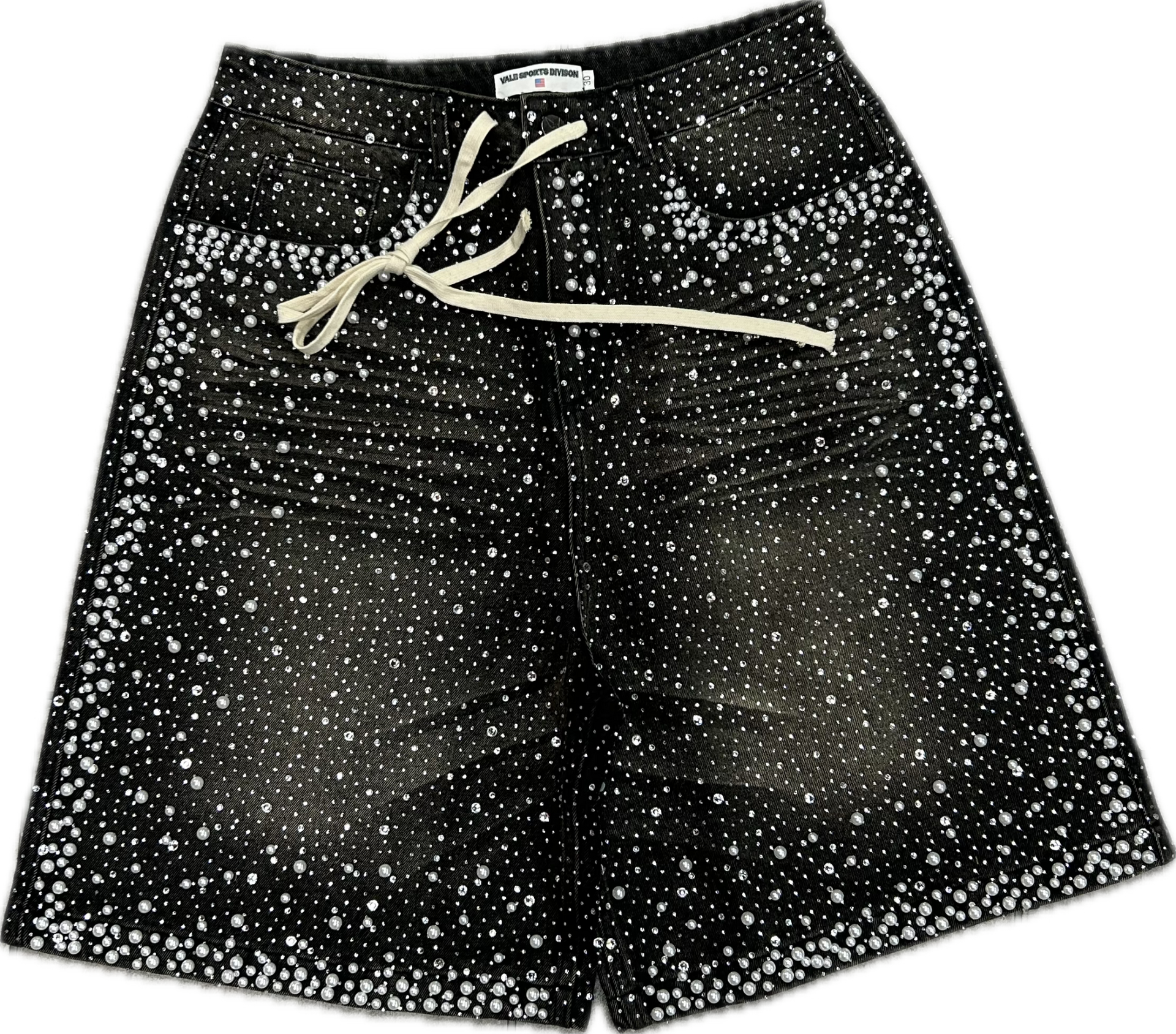 VALE BLACK STUDDED JORT