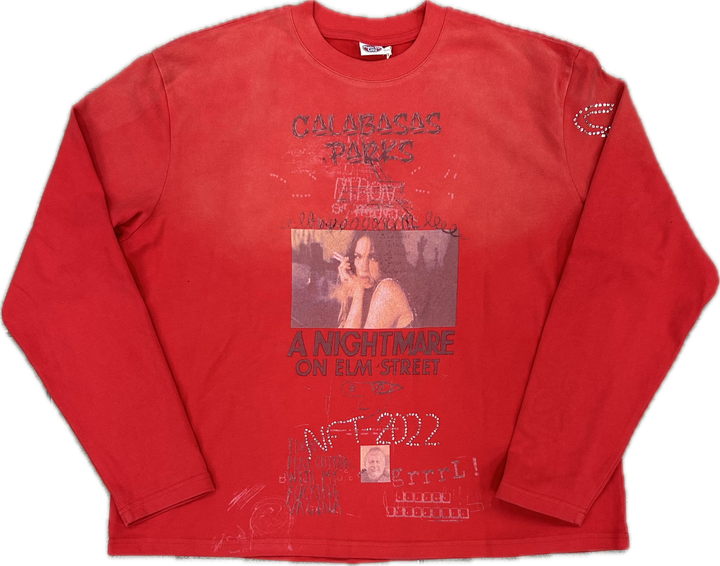 Red Cozy Long Sleeve Tee