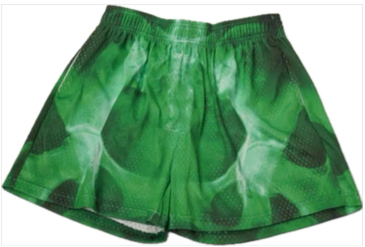 Bravest Studios Green Flame Shorts