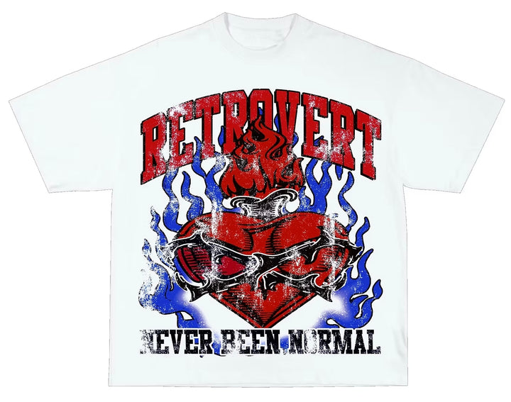 Retrovert Never Been Normal White Tee