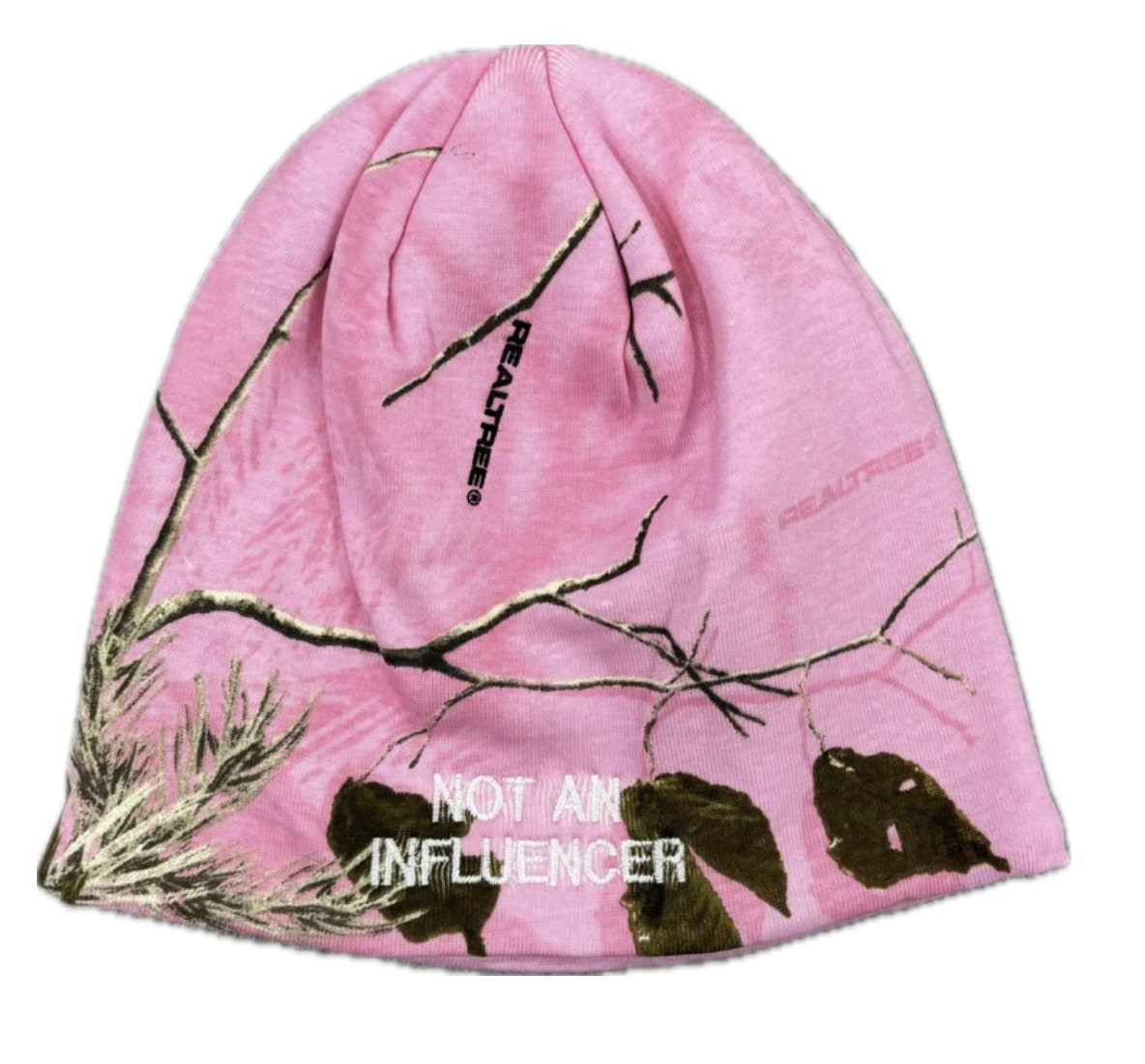 Not An Influencer Pink Beanie
