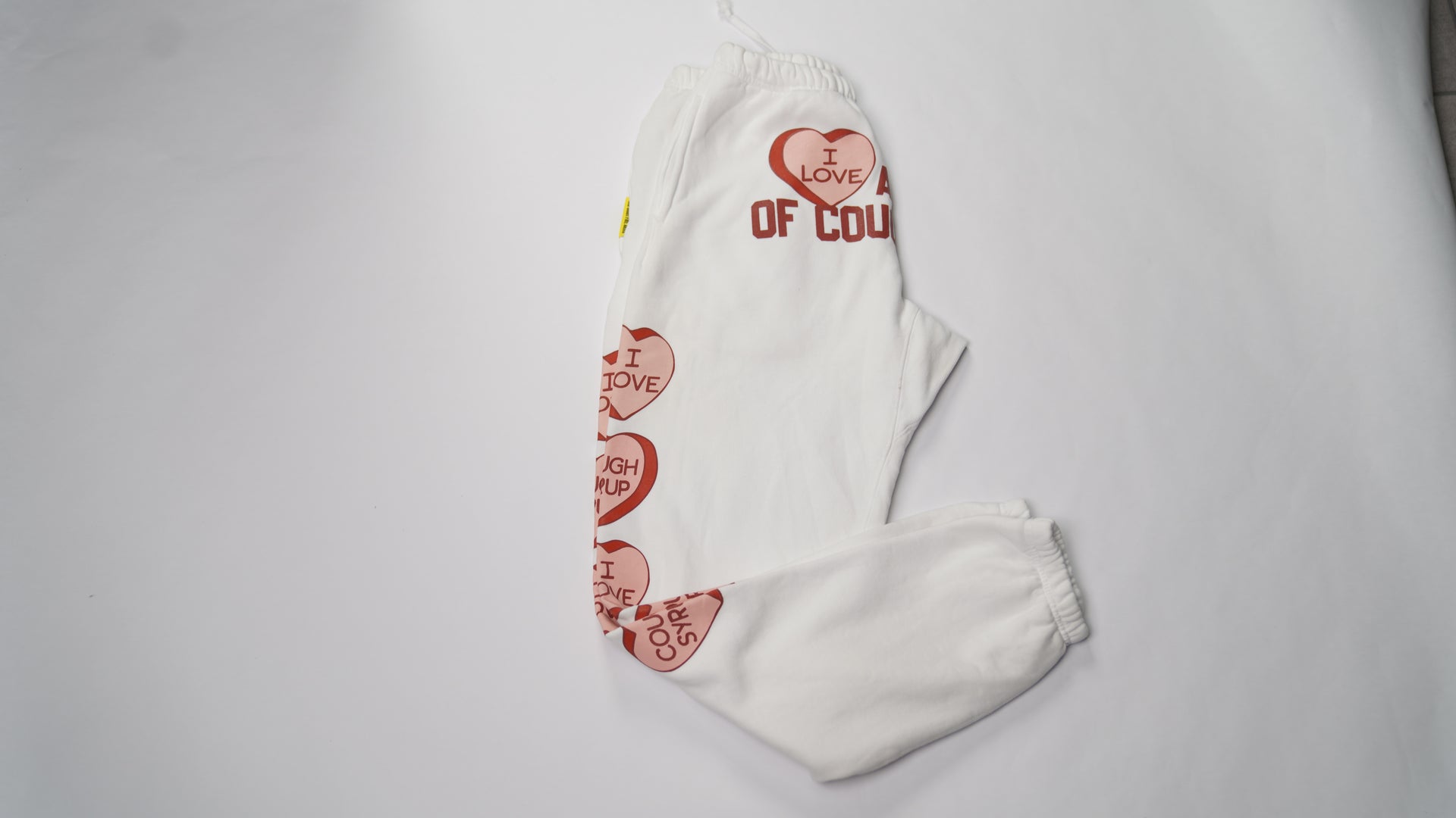 AWFUL LOT OF COUGH SYRUP SWEATPANTS WHITE