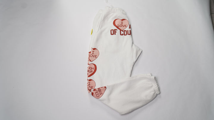 AWFUL LOT OF COUGH SYRUP SWEATPANTS WHITE