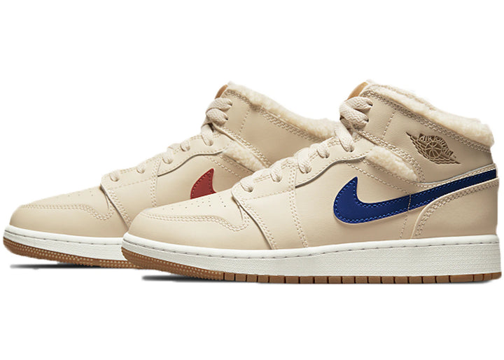 Jordan 1 Mid Utility Fleece Pearl White (TD)