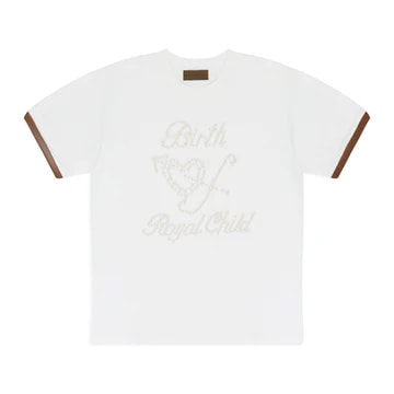 BIRTH OF ROYAL CHILD pearl-embellished short-sleeve top