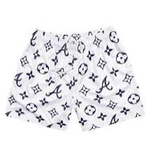 BRAVEST STUDIOS LOUIS VUITTON X MLB ATL BRAVES SHORTS WHITE/NAVY