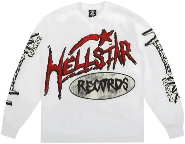 Hellstar Records Long Sleeve Tee White