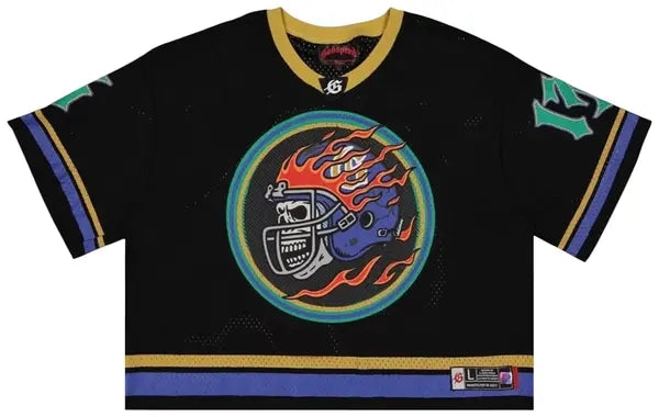 Godspeed First Down Jersey Black Yellow Blue