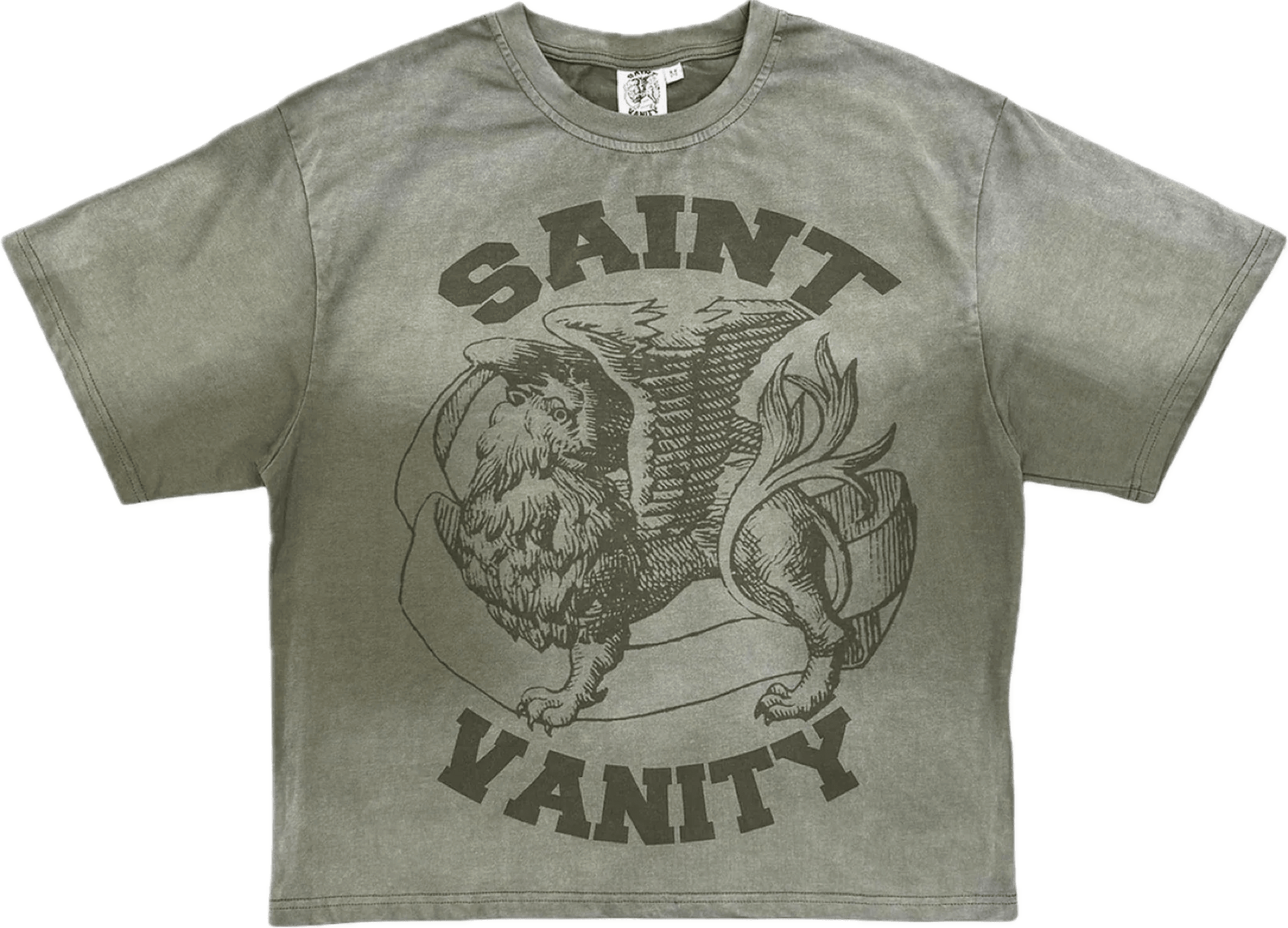Saint Vanity Green dissolve griffin tee