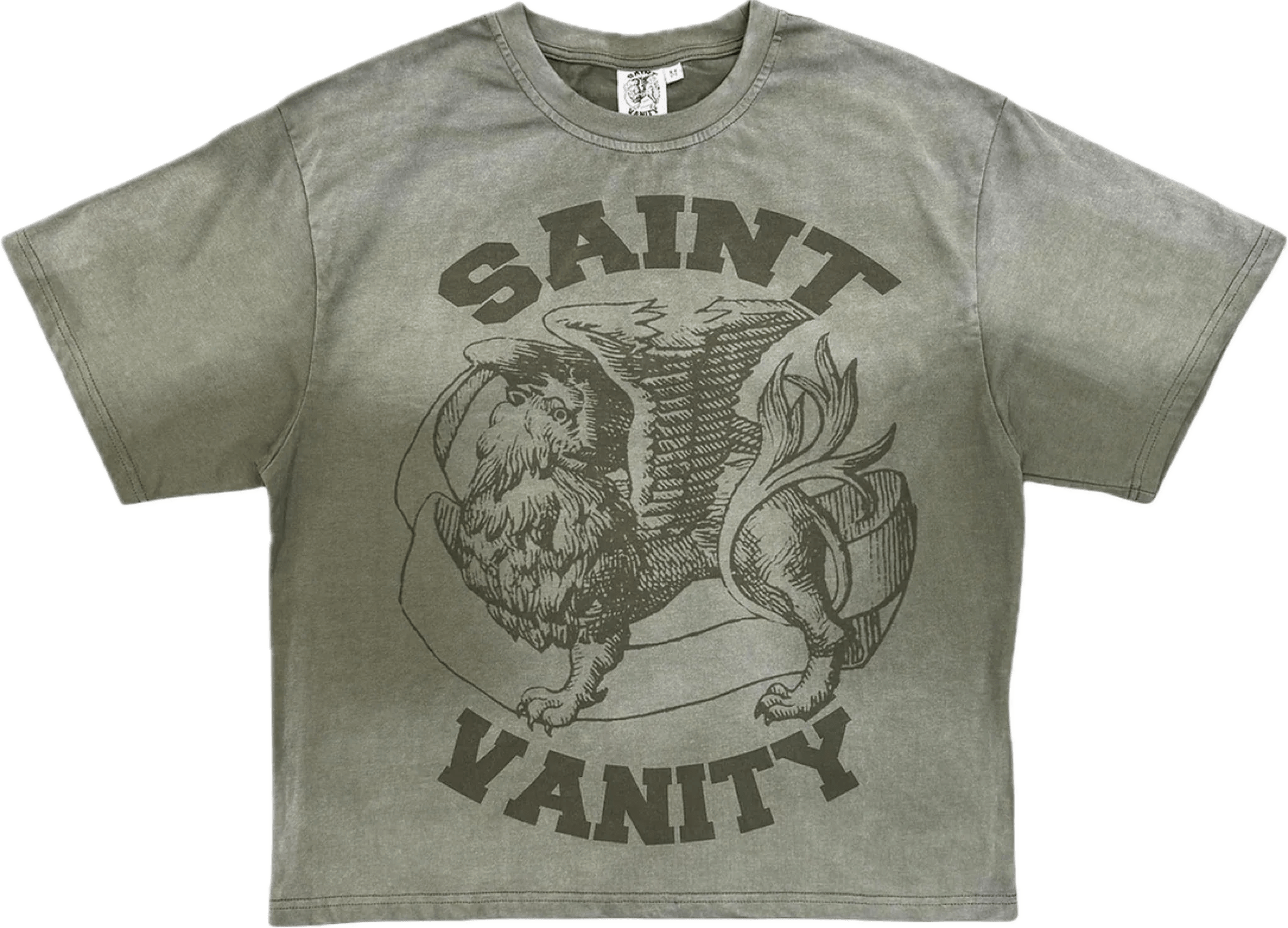 Saint Vanity Green dissolve griffin tee