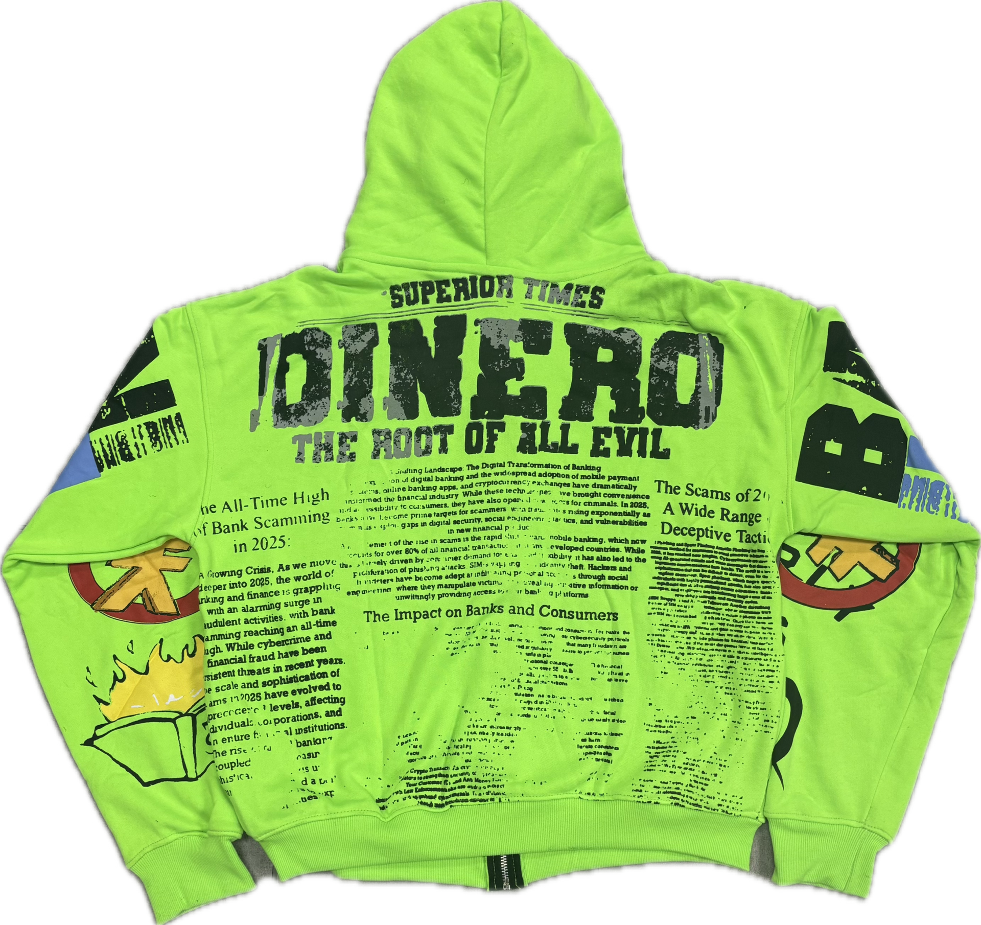 TOP SUPERIOR ROAE ZIP UP - LIME GREEN