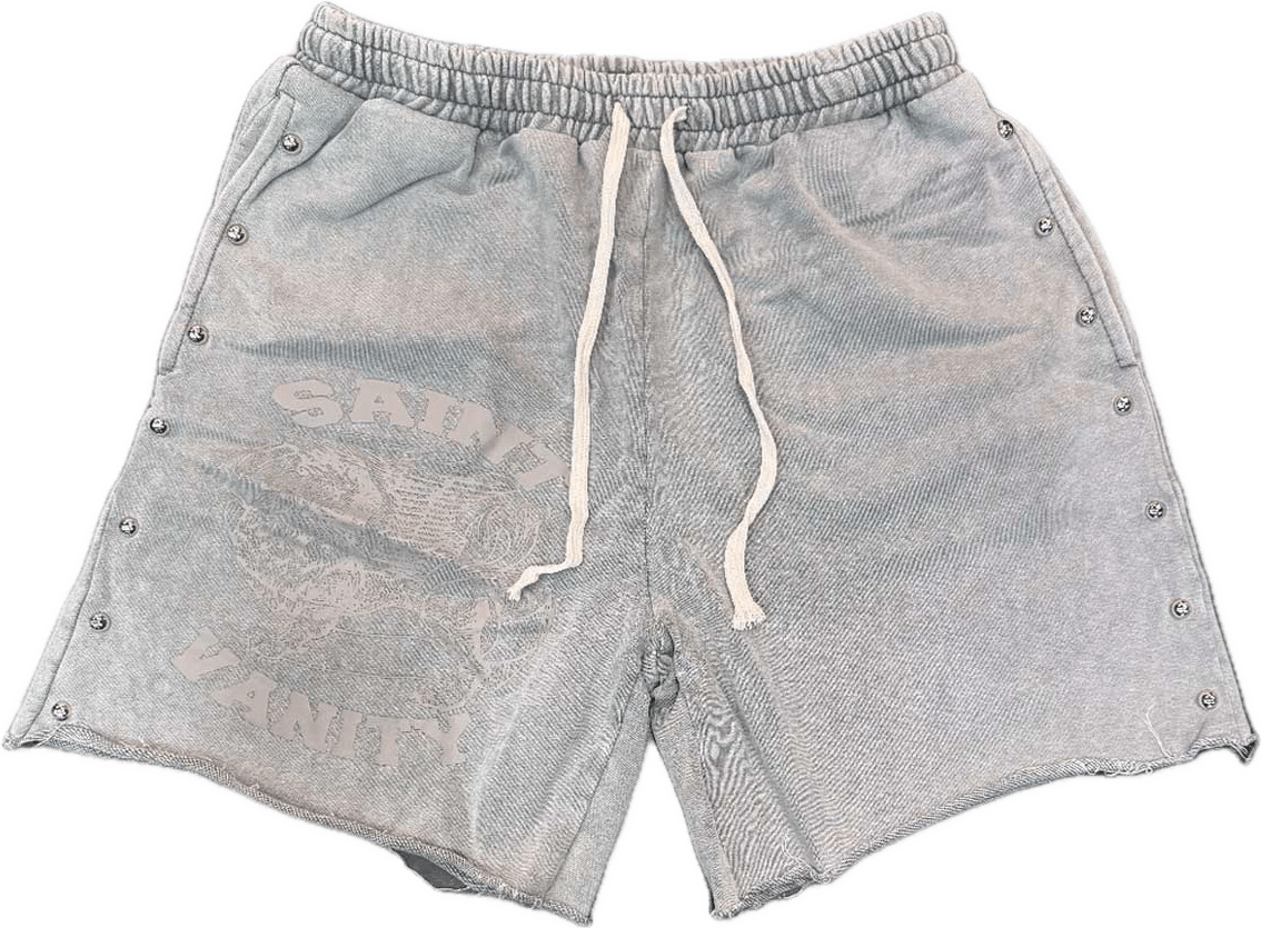 Saint Vanity Terry Shorts Grey