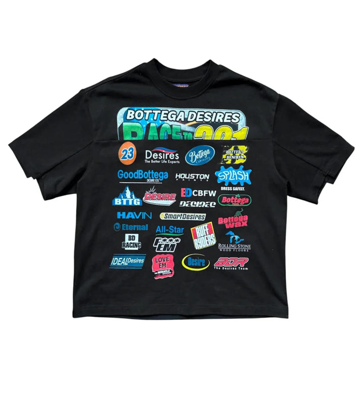 BOTTEGA DESIRES RACE TEE BLACK