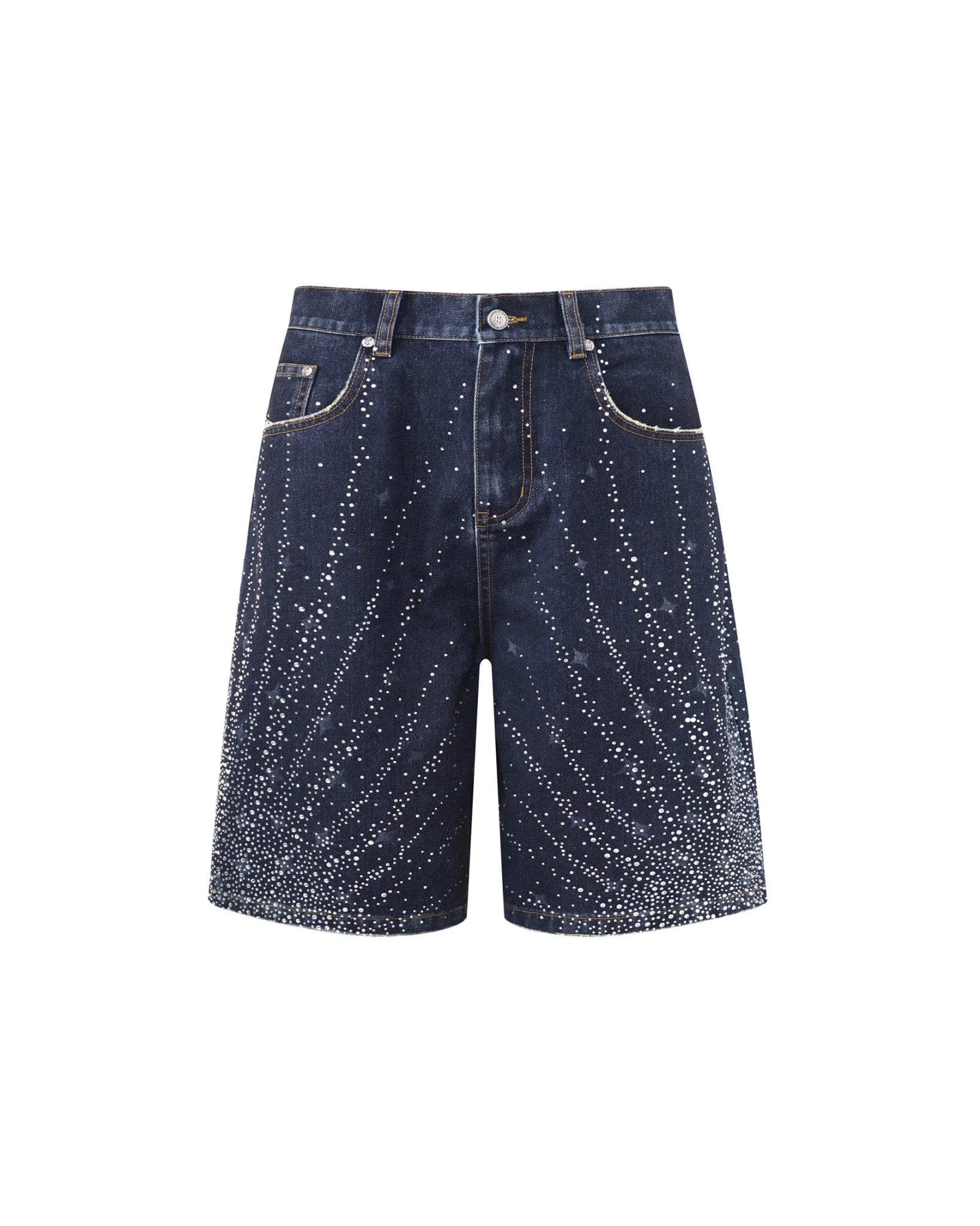 Birth of Royal Child 20K Diamond Starlight Denim Shorts in Blue