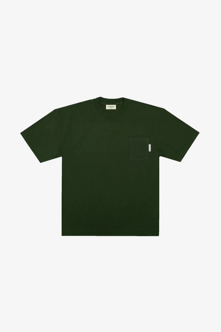 Strawberry Brand Pocket Tee Forest