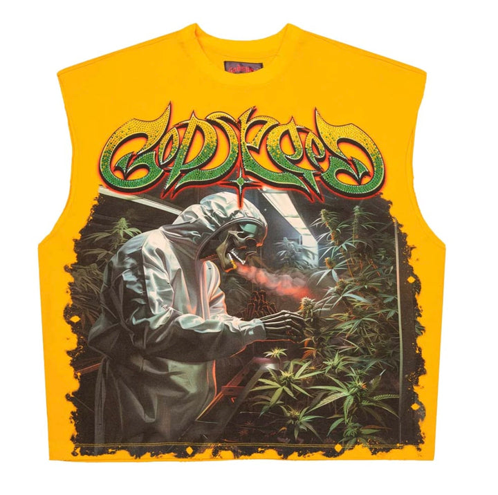 Godspeed It's Legalized Sleeveless Tee Yellow