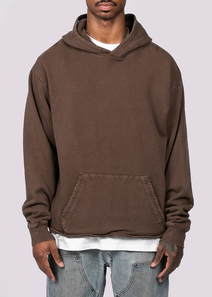 Strawberry Brand Waffle Hoodie Brown