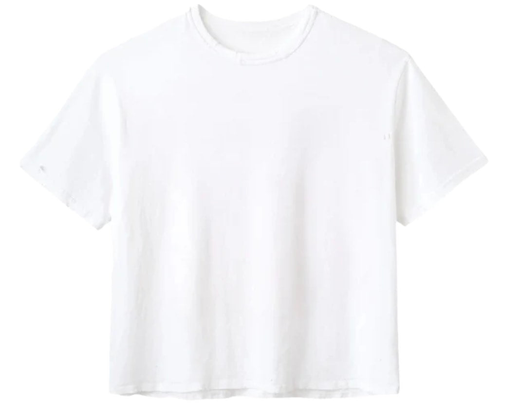 Raspberry Hills Distressed Blank Tee "White"