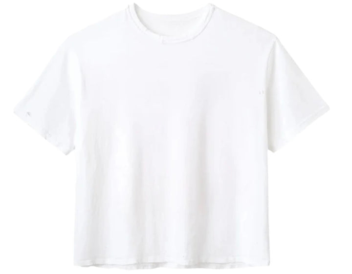 Raspberry Hills Distressed Blank Tee "White"