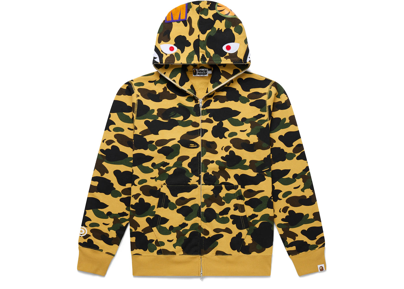 BAPE 1st Camo Shark Full Zip Hoodie Yellow