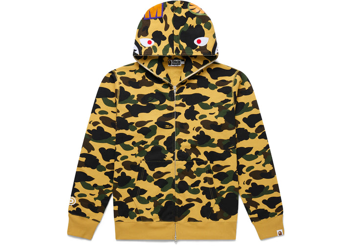 BAPE 1st Camo Shark Full Zip Hoodie Yellow