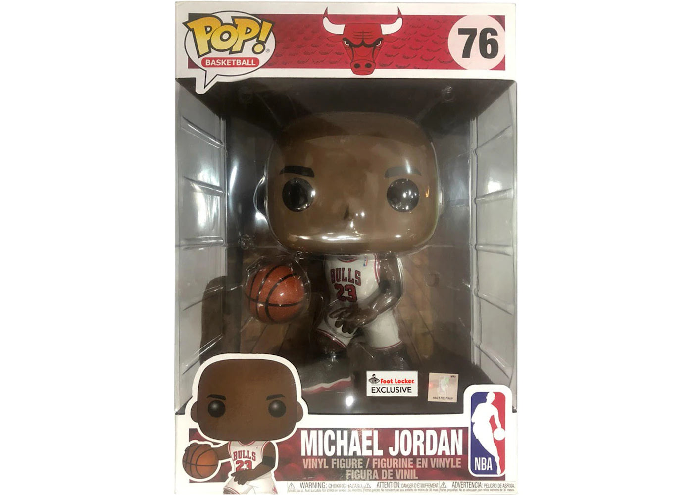 Funko Pop! NBA Michael Jordan (White Jersey) Footlocker Exclusive 10 inch Figure #76
