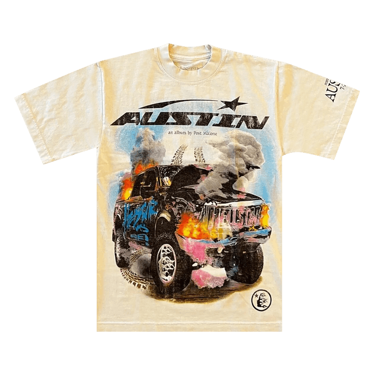 Hellstar x Post Malone Austin Tee 'Cream'