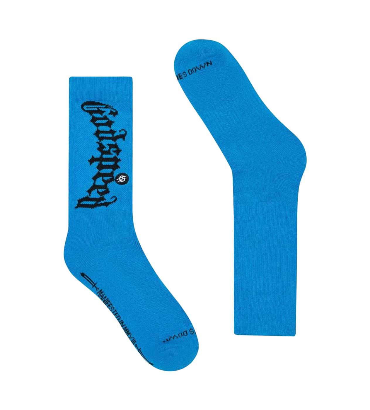 Godspeed Og Logo Sock Neon Blue 
