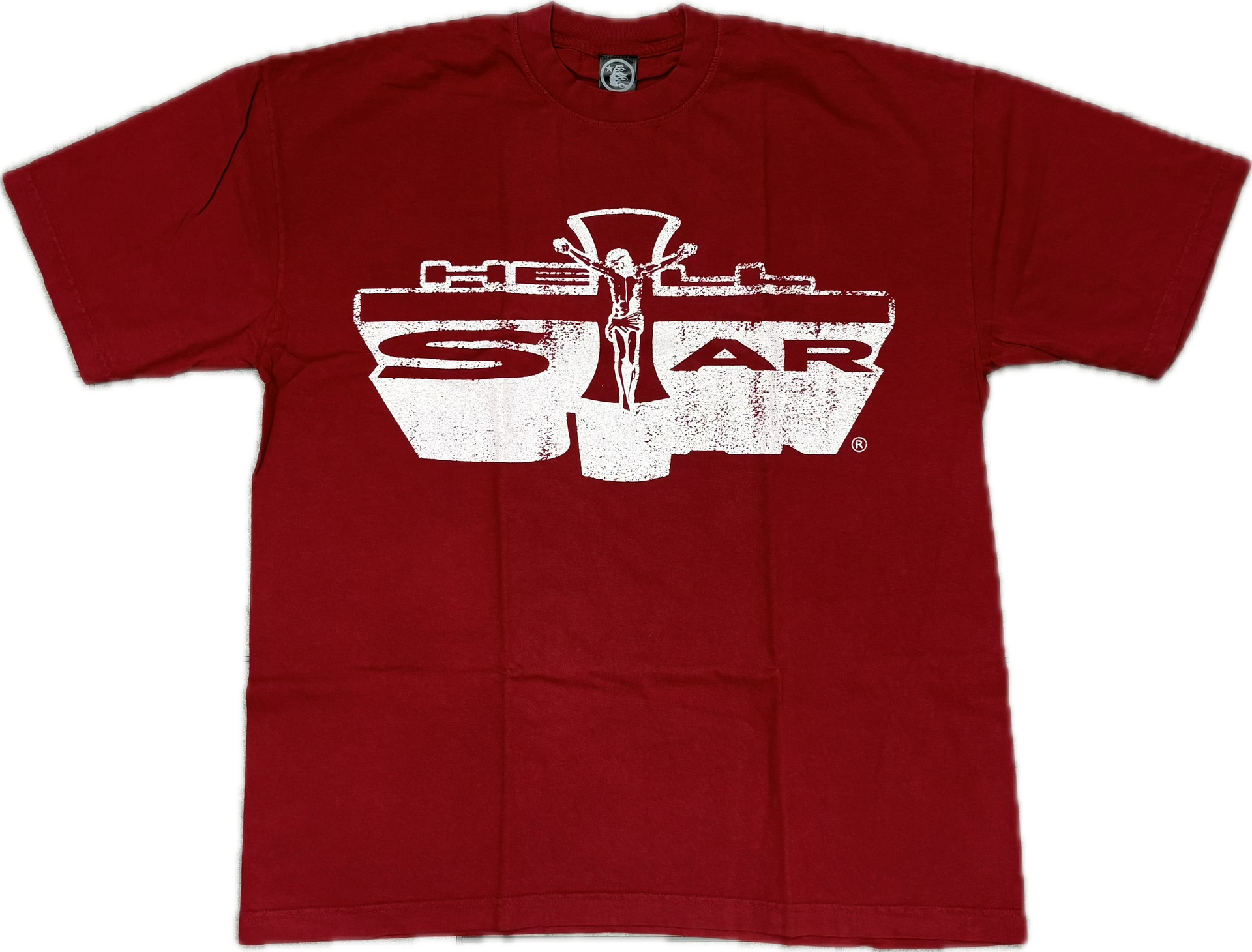 HELLSTAR JESUS TEE BRGUNDY