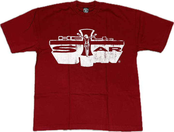 HELLSTAR JESUS TEE BRGUNDY