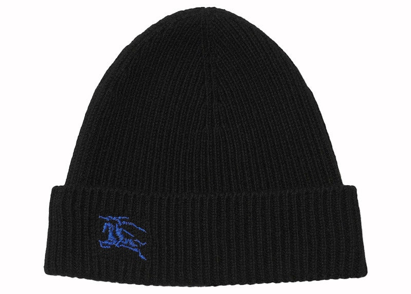 Burberry Ribbed Cashmere Beanie Black