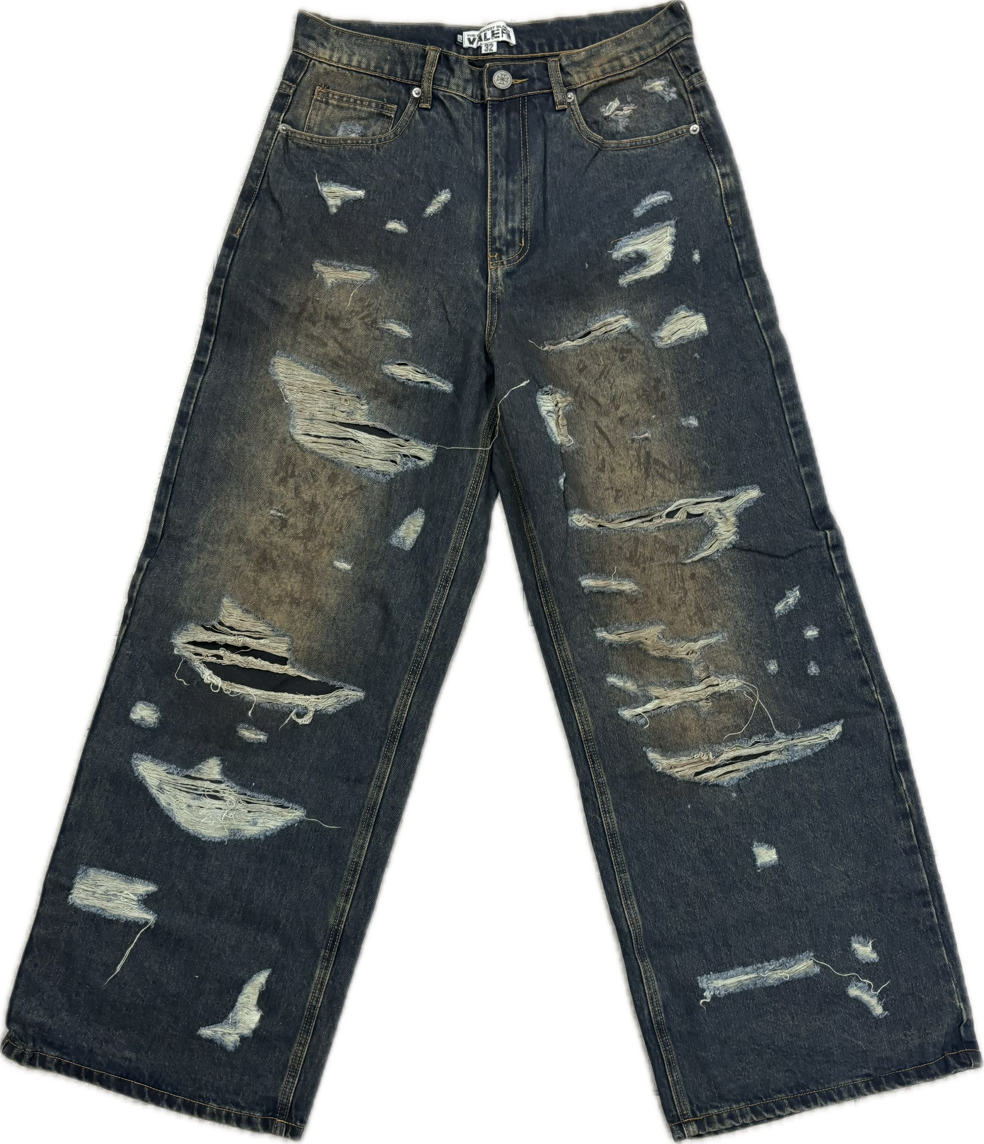 VALE DISTRESSED DARK WASH DENIM