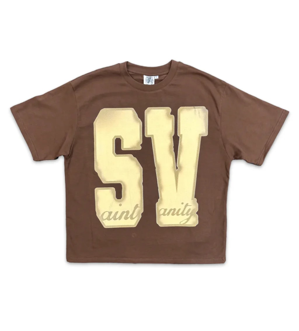 Saint Vanity SV Logo Tee Brown