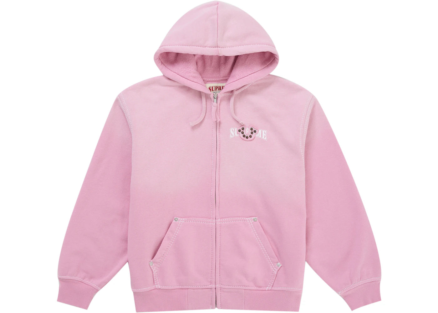 Supreme True Religion Zip Up Hooded Sweatshirt (FW25) Pink
